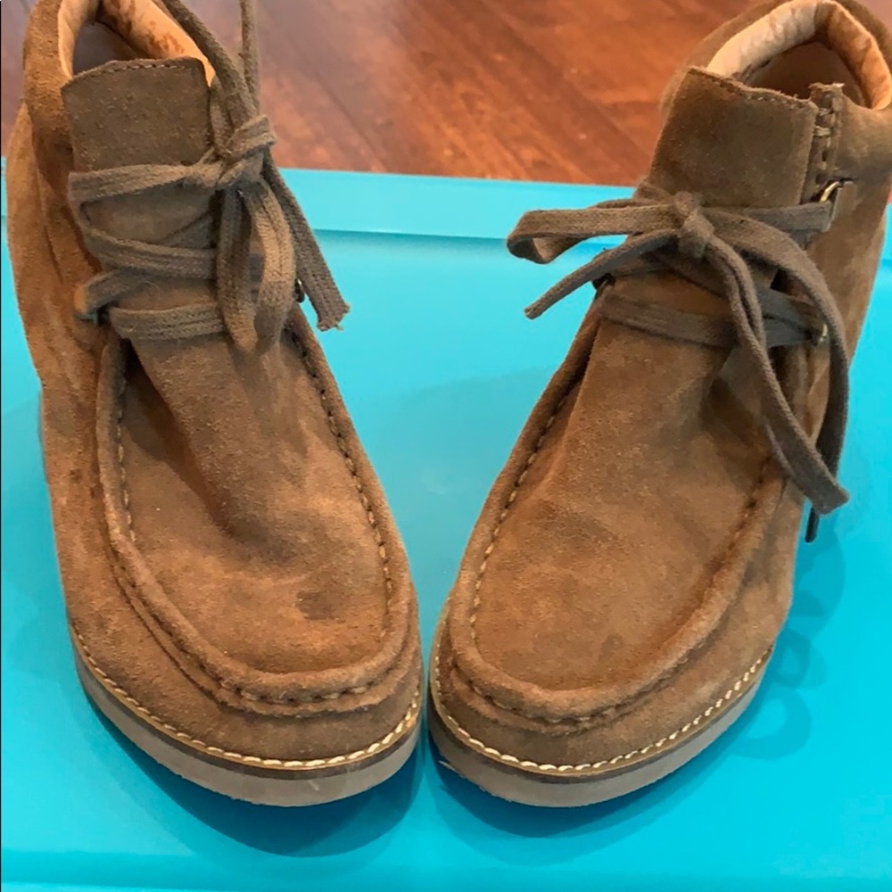 Tan wedges by Very volatile. Leather inside